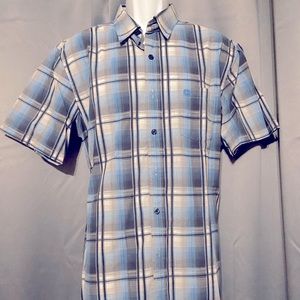 Men’s Anchor Blue Button Down Shirt Size L